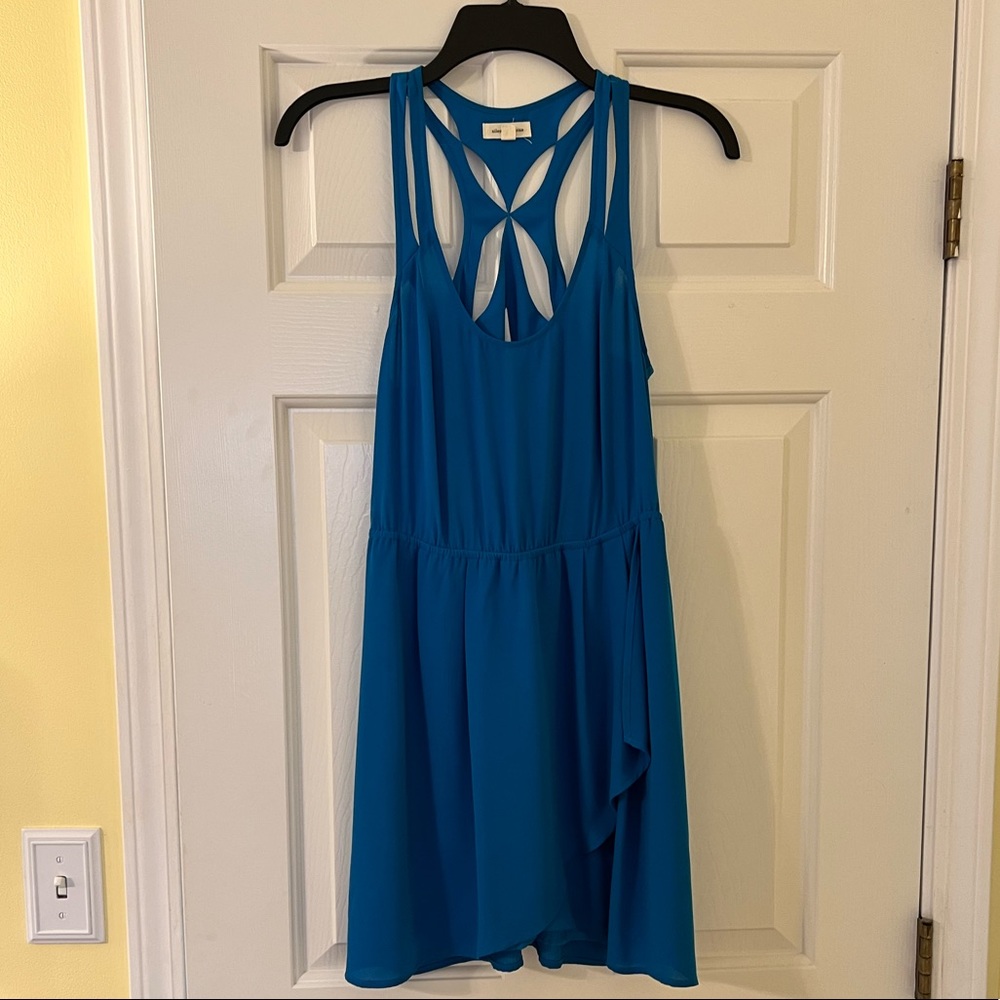 Silence + Noise Blue Cutout Back Dress - Urban Outfitters, size small